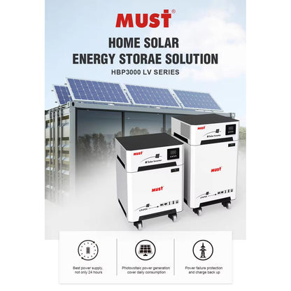 MUST Lithium IRON Phosphate Battery (LiFePO4) LP16-24200, 25.6V, 200AH
