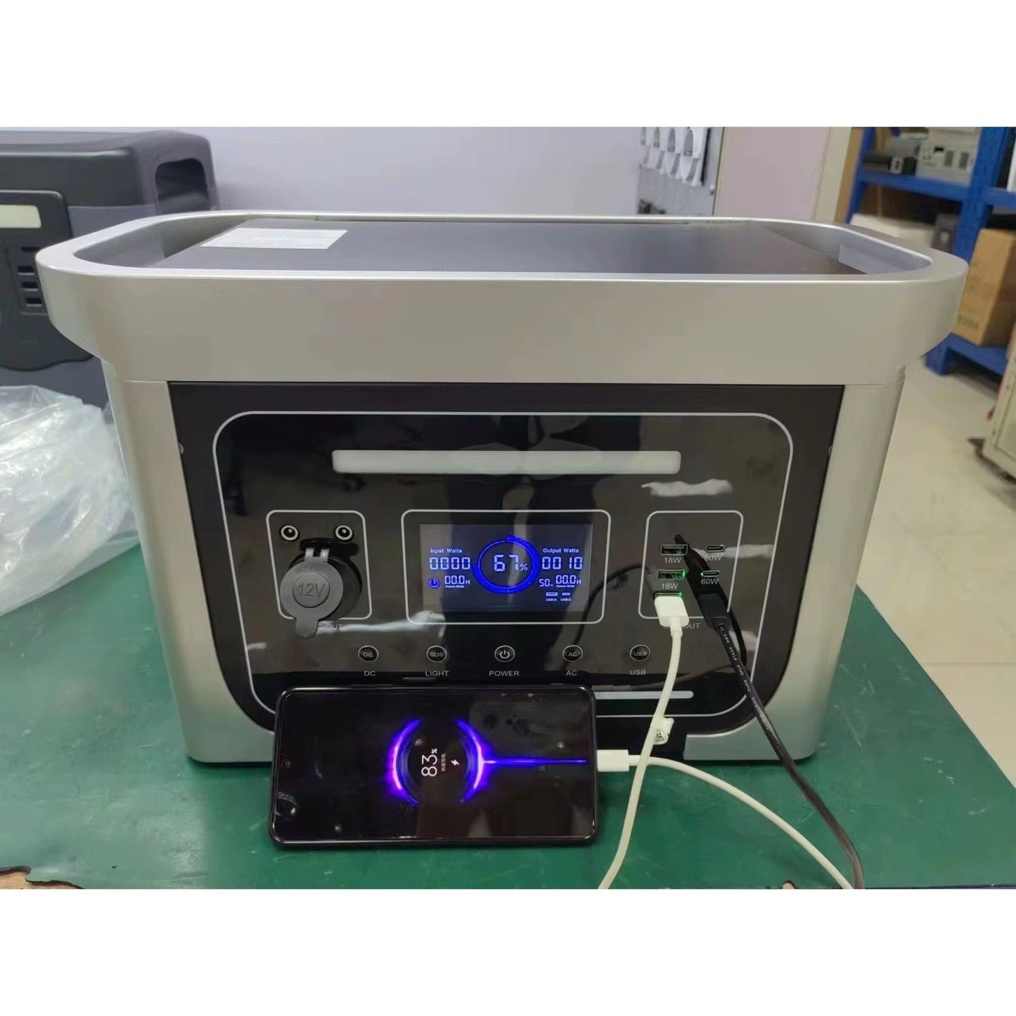 Portable Solar Power Station ECO EM-10245, 24VDC, 110VAC