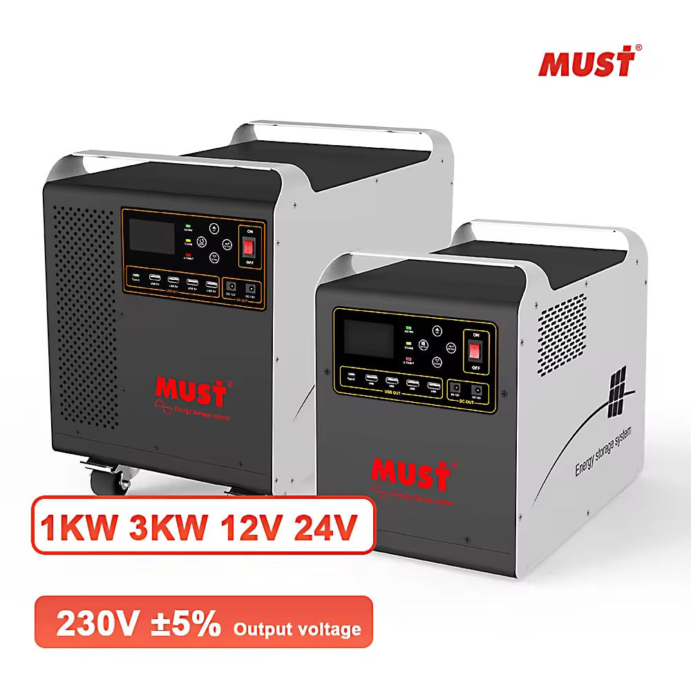 Portable Solar Power Station HBP18-1012-OLV, 2000W, 12VDC, 120VAC