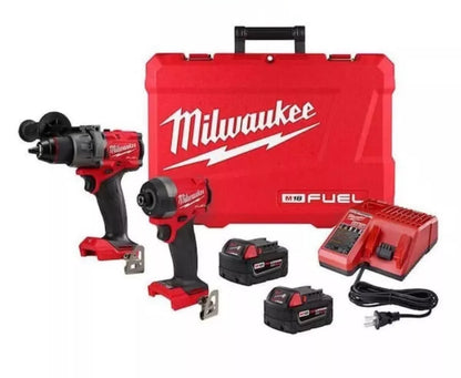Open box- Milwaukee 3697-22 M18 FUEL Brushless Hammer Drill + Impact Driver Kit